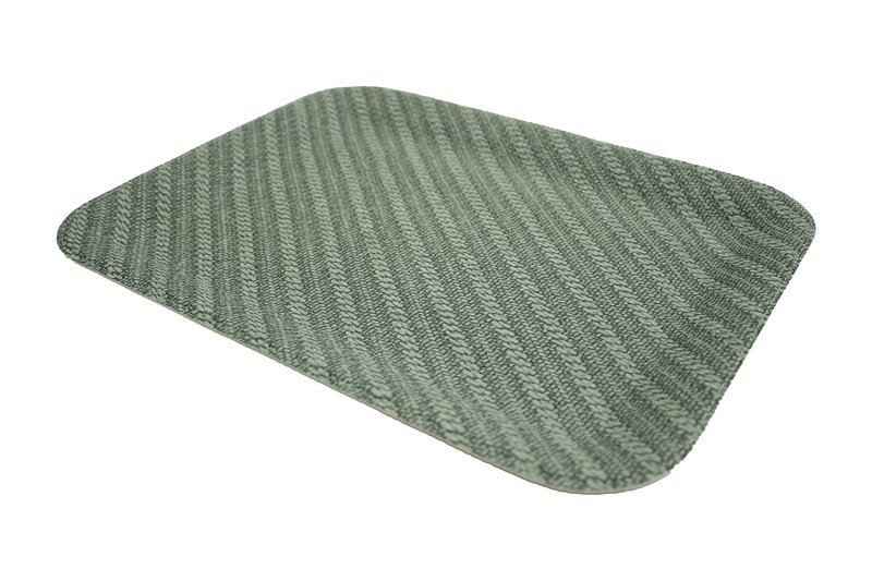 Plateau plat petit plateau de service enduit de tresse verte
