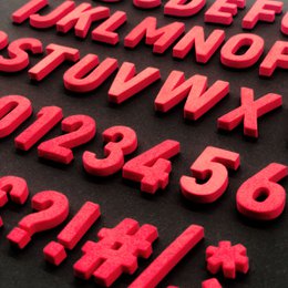 Modern magnetic letters - Unique Colors