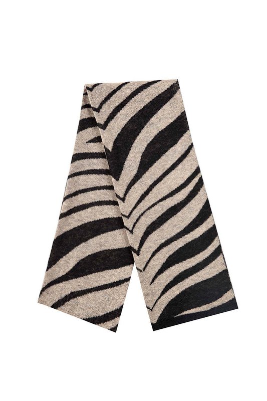 Châle de tigre noir-beige