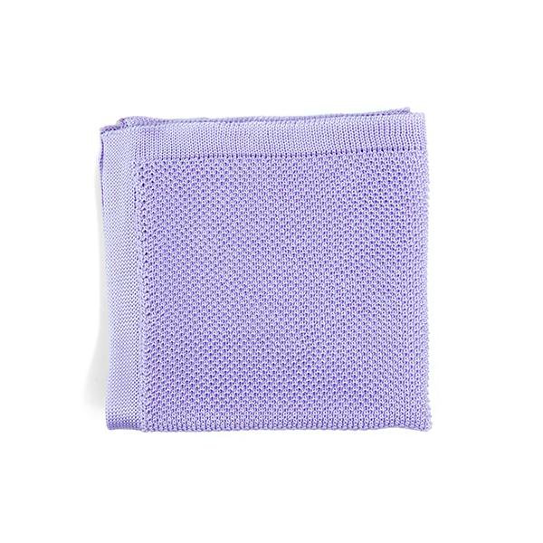 Lavender knitted pocket square