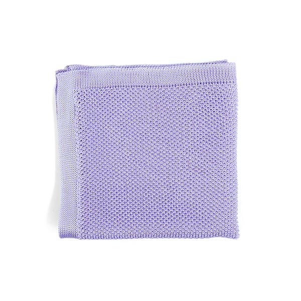 Lavender knitted pocket square
