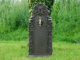 Elegante fontein – met messing kraan – aluminium – donkerbruin