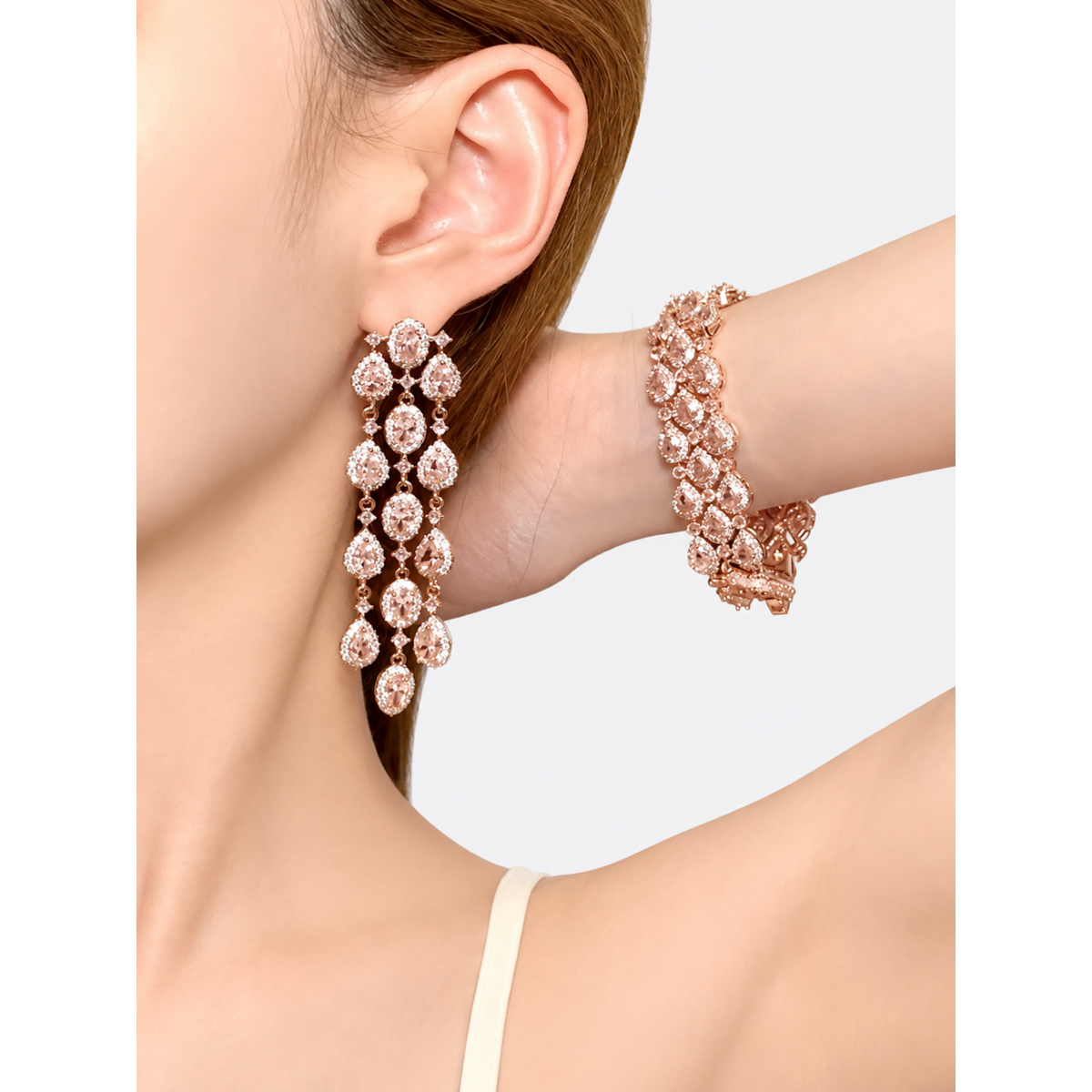Errötendes Diamant-Couture-Schmuckset
