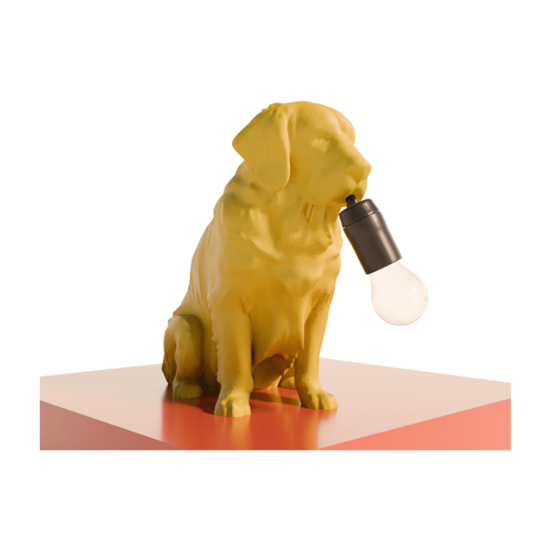 Golden Retriever bordlampe