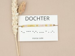 Morse code armband Dochter (zilver,rosé goud,goud)