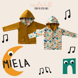 Double-Sided Reversible Hoodie - Happy Doodles