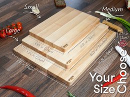 Planche à découper en bois de frêne naturel dur 3 tailles