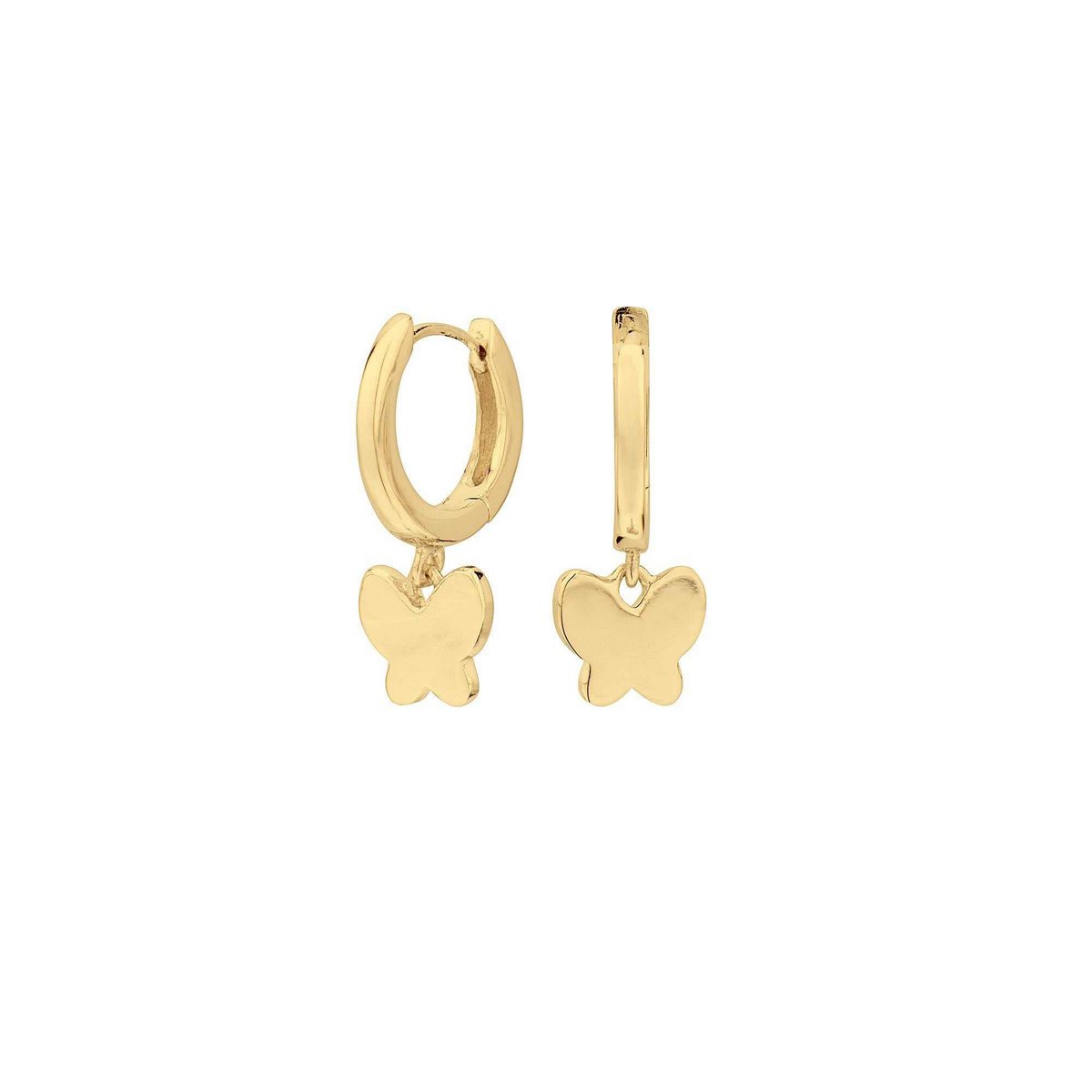 Pendientes Mariposa Bañado en Oro