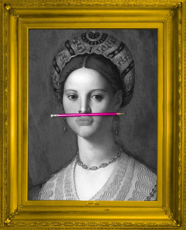Pink Pencil Canvas Small
