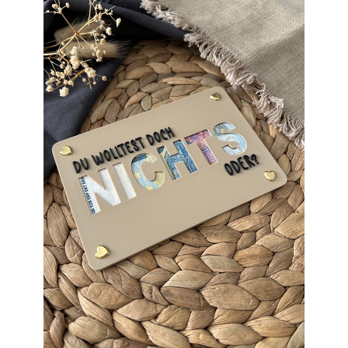 Money gift card - creative packaging for money gifts - financial injection, thank you & gift idea Thank you You didn't want anything