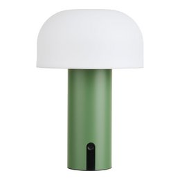 Soham LED Lamp, rechargeable, white/green