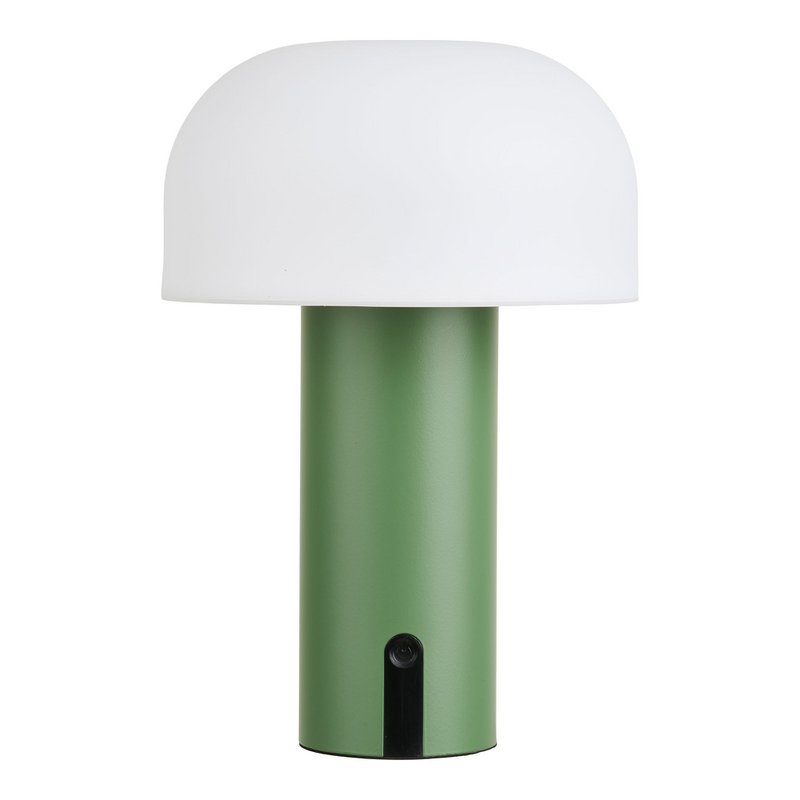 Soham LED Lamp, rechargeable, white/green