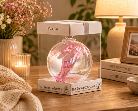 10cm Spirit Ball - 'It's a Girl!' - Pastelroze