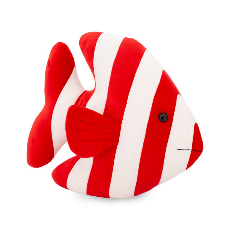 Pluszowa zabawka, letnia kolekcja oceaniczna- czerwona ryba w paski (40 cm)