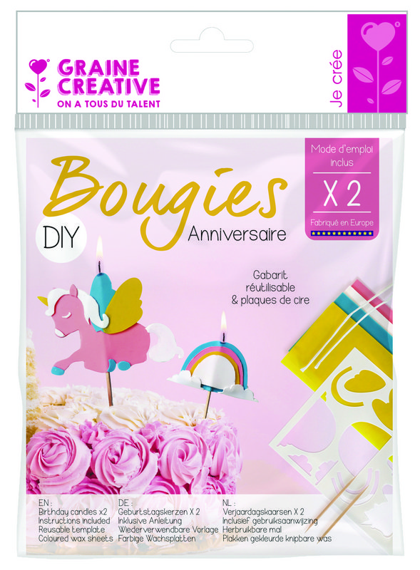 DIY UNICORN BIRTHDAY CANDLES KIT