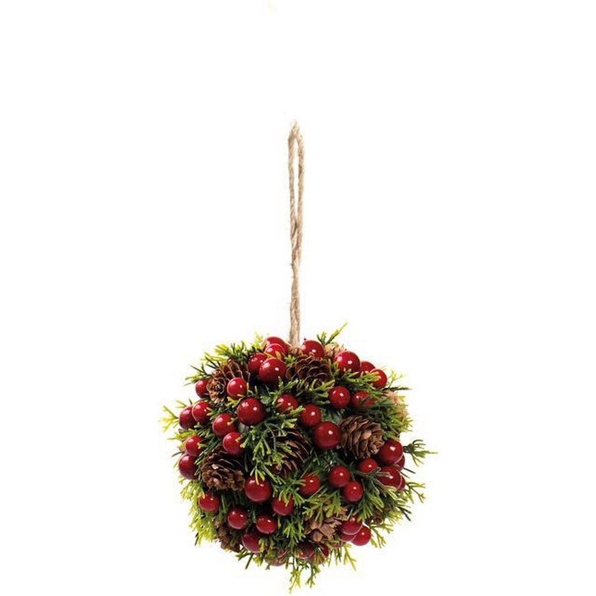 Pieza de Navidad corona de Navidad cerrada | ø 13cm | Bola de Navidad para montaje en pared o puerta | rojo