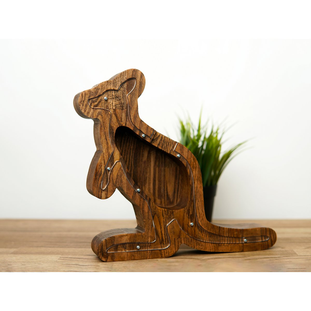 Piggy Bank Kangaroo Braune Farbe