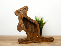 Piggy Bank Kangaroo Braune Farbe