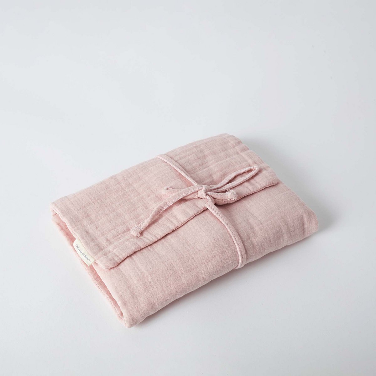 Cambiador de pañales de muselina orgánica OrganicEra, rosa