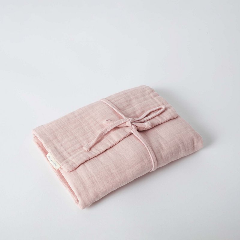 Cambiador de pañales de muselina orgánica OrganicEra, rosa