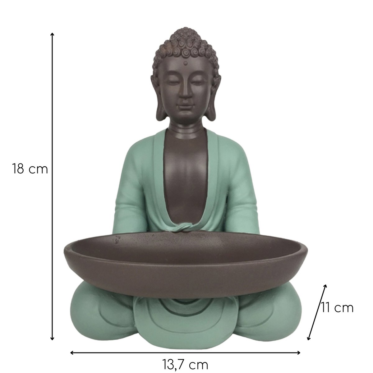Estatua de Bodhi con plato