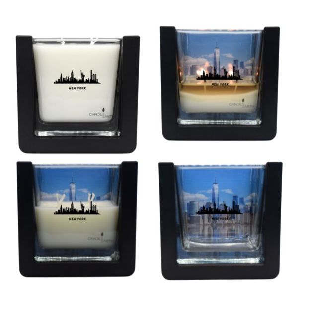 Vela perfumada sorpresa - Ciudades - Nueva York - 235 gr de cera vegana