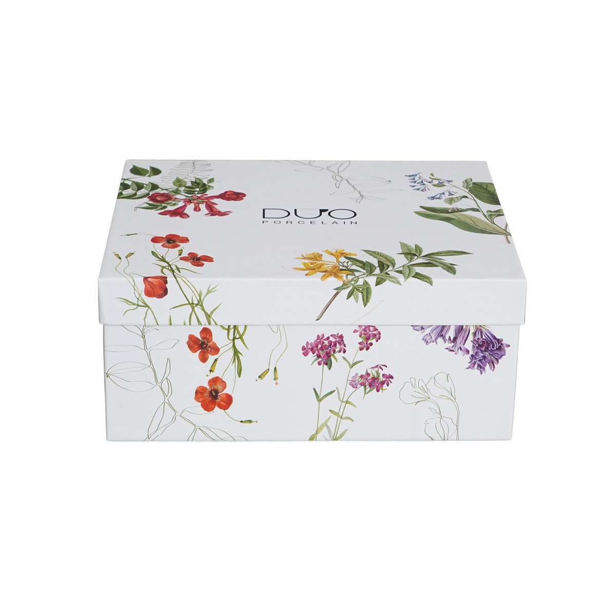 DUO FLOWERS Set of 2 Cups & Saucers 270ml, COLORS OF NATURE, giftbox