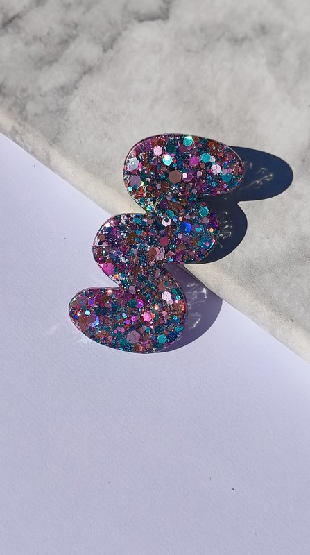 ⋒ Harpiks hårklippakke - Glitter sommerfugl (8 varer) ⋒