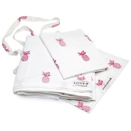 Pineapple Duvet Covers and Pillow Set Hot Pink