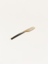 Set of 6 "Baguette" butter knife in marbled black horn