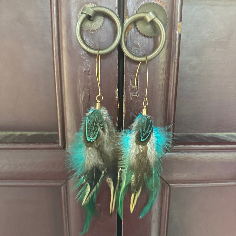 Pendientes BOHO con plumas largas