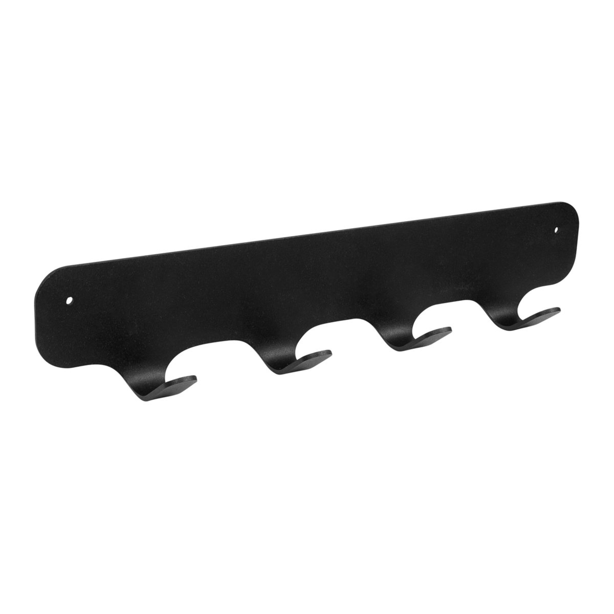 Gorillz Rounded Four Industrial Wall Coat Rack 4 Perchero Ganchos - Negro
