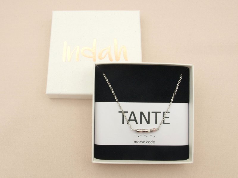 Morse code ketting, tante