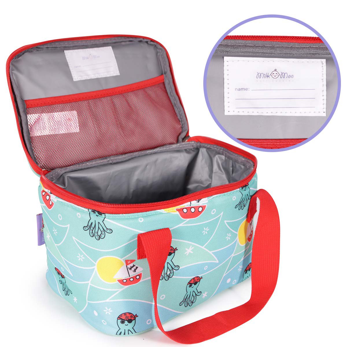 Milk&Moo Kids Lunch Bag, Cute Cooler Thermal Bag For Toddler Boys and Girls