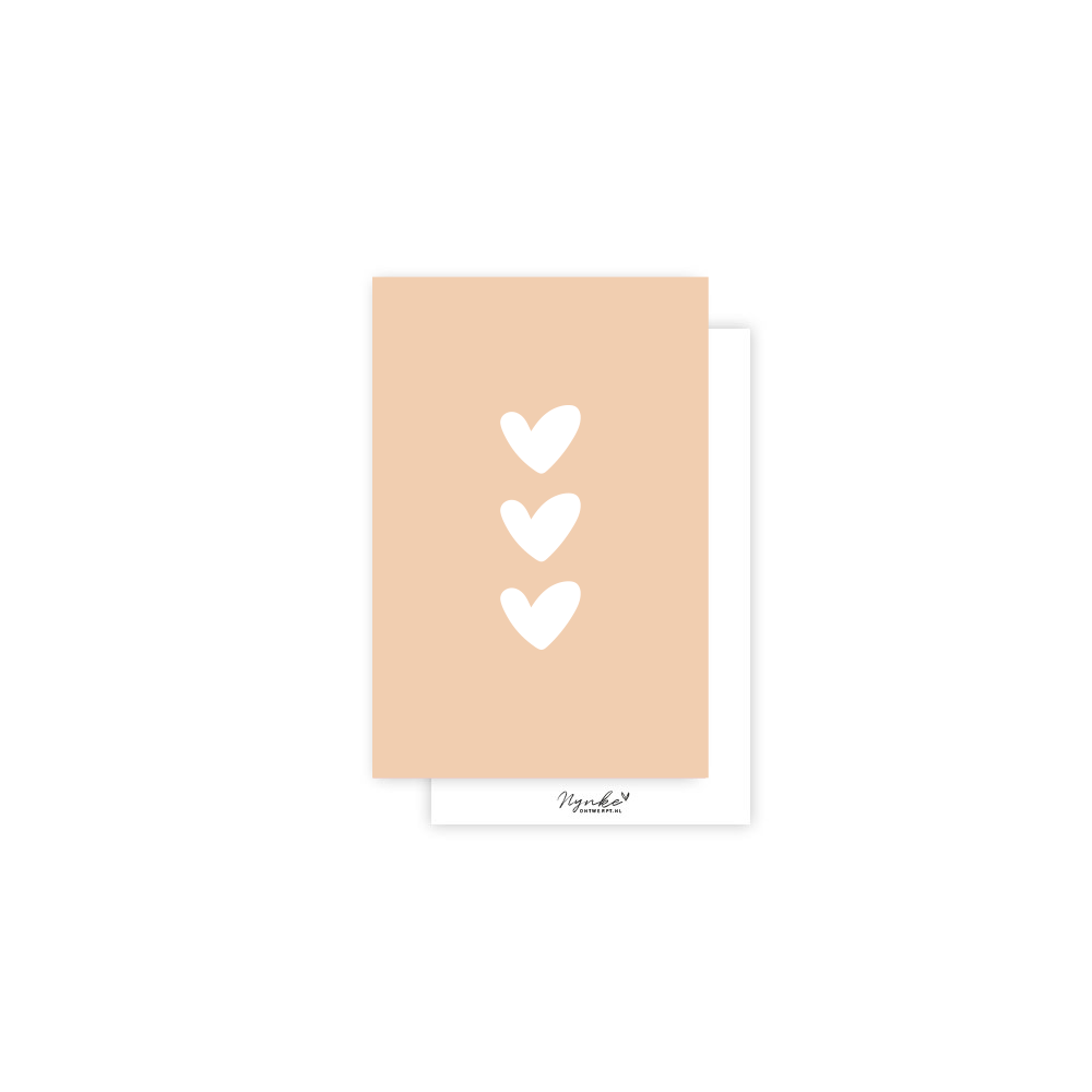Mini card | Orange hearts