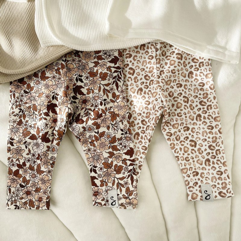 Legging Vintage Flowers Cacao