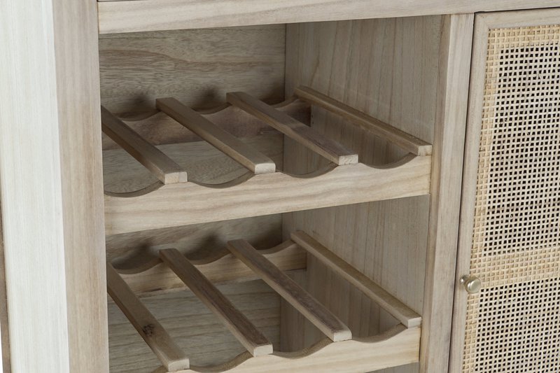 BOTELLERO PAULOWNIA RATAN 79,5X38X90 NATURAL MB176662