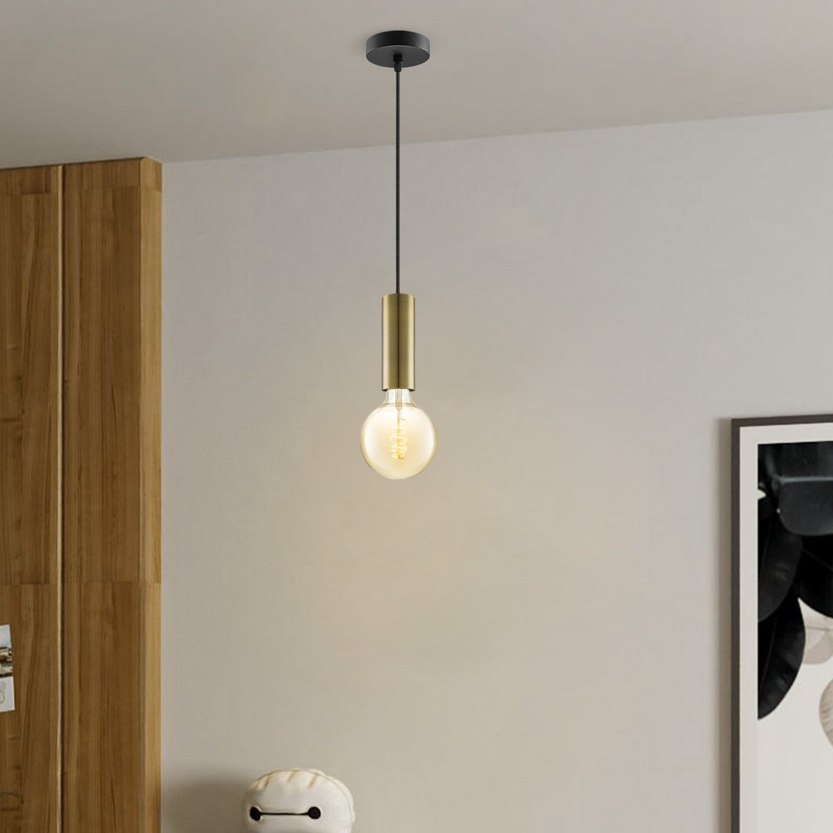 Home Sweet Home hanglamp brons Saga Spiraal - G260 - dimbaar E27 amber