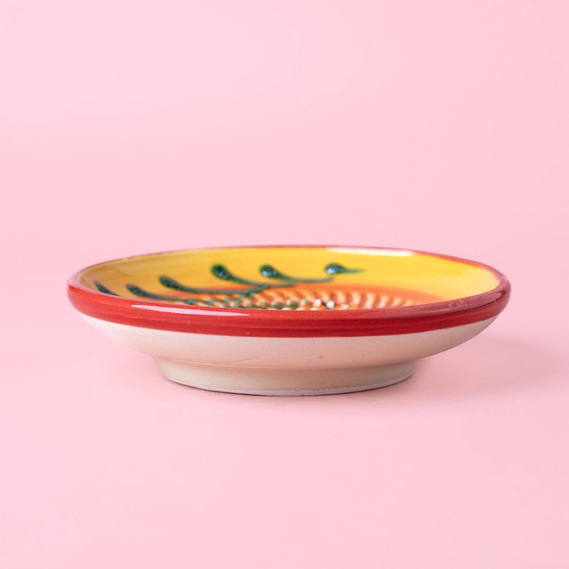 Spanish Vintage Ceramic Plate Grater - Small Red - Provençal