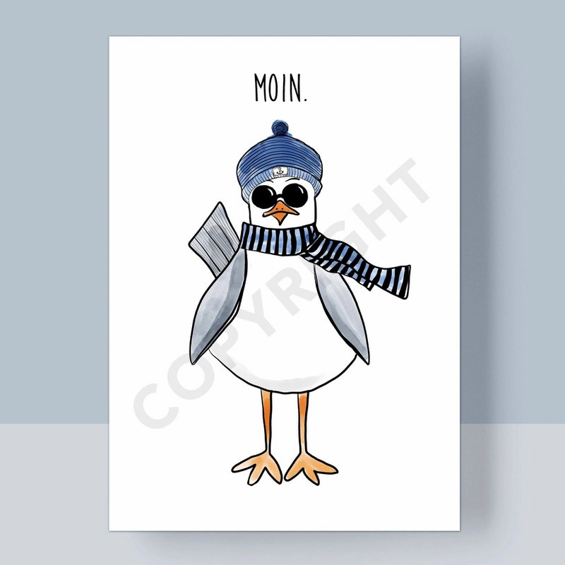 Postal - Cool Moin Möwe