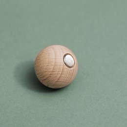 Grosse boule magnétique en bois ⌀25mm - naturel