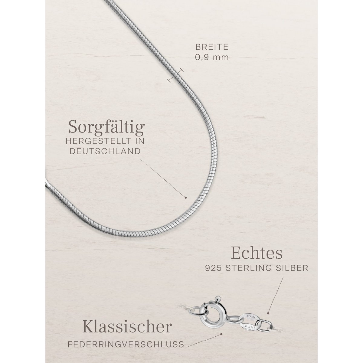Catena a serpente ETERNITY delicato argento