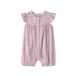Baby frog with ruffle sleeves and mauve print BGV96542