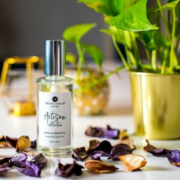 Bougie pour la maison de luxe au néroli et au pamplemousse, roseaux d'aromathérapie et vaporisateur d'ambiance