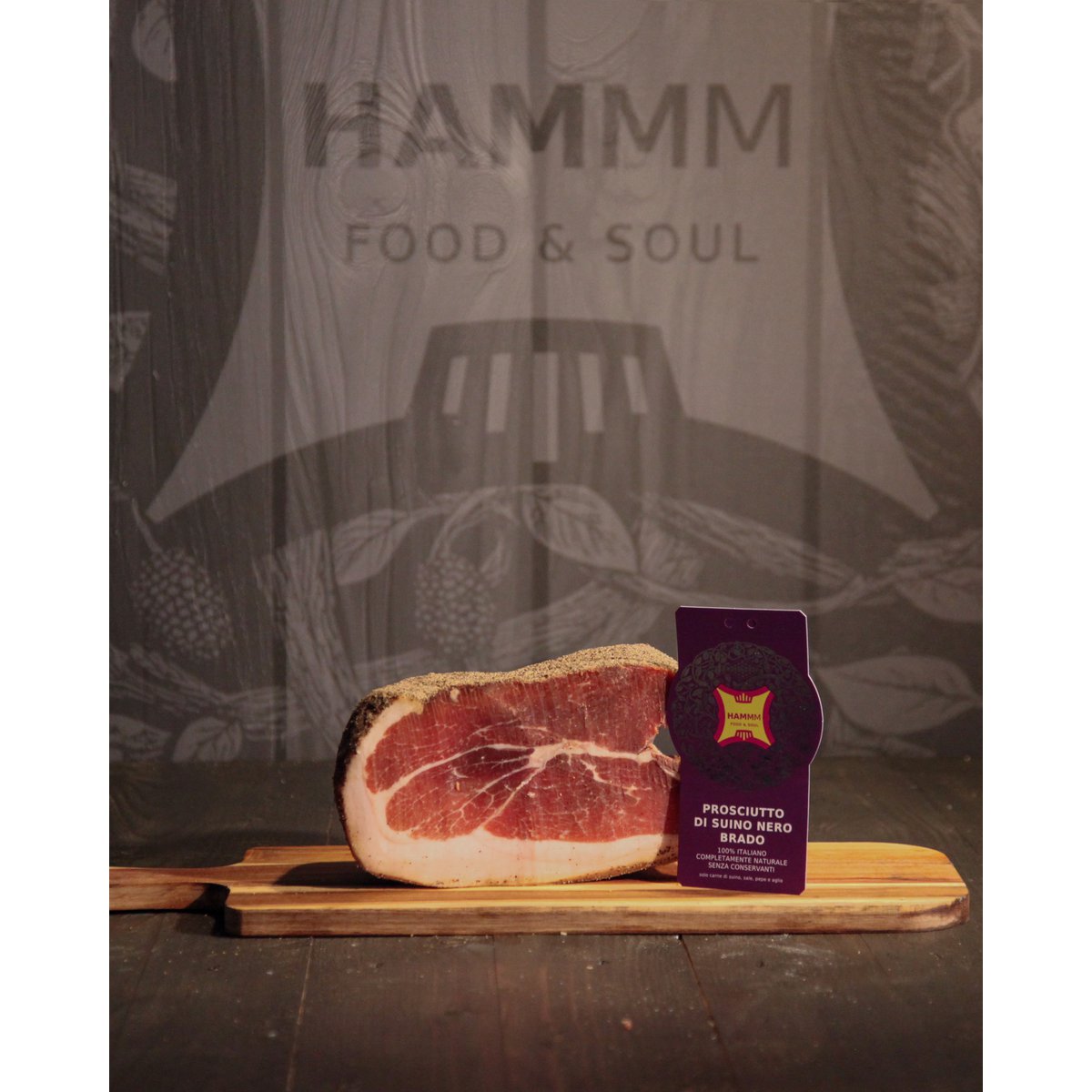 🇮🇹 Prosciutto disossato di suino nero brado umbro – salume artigianale stagionato