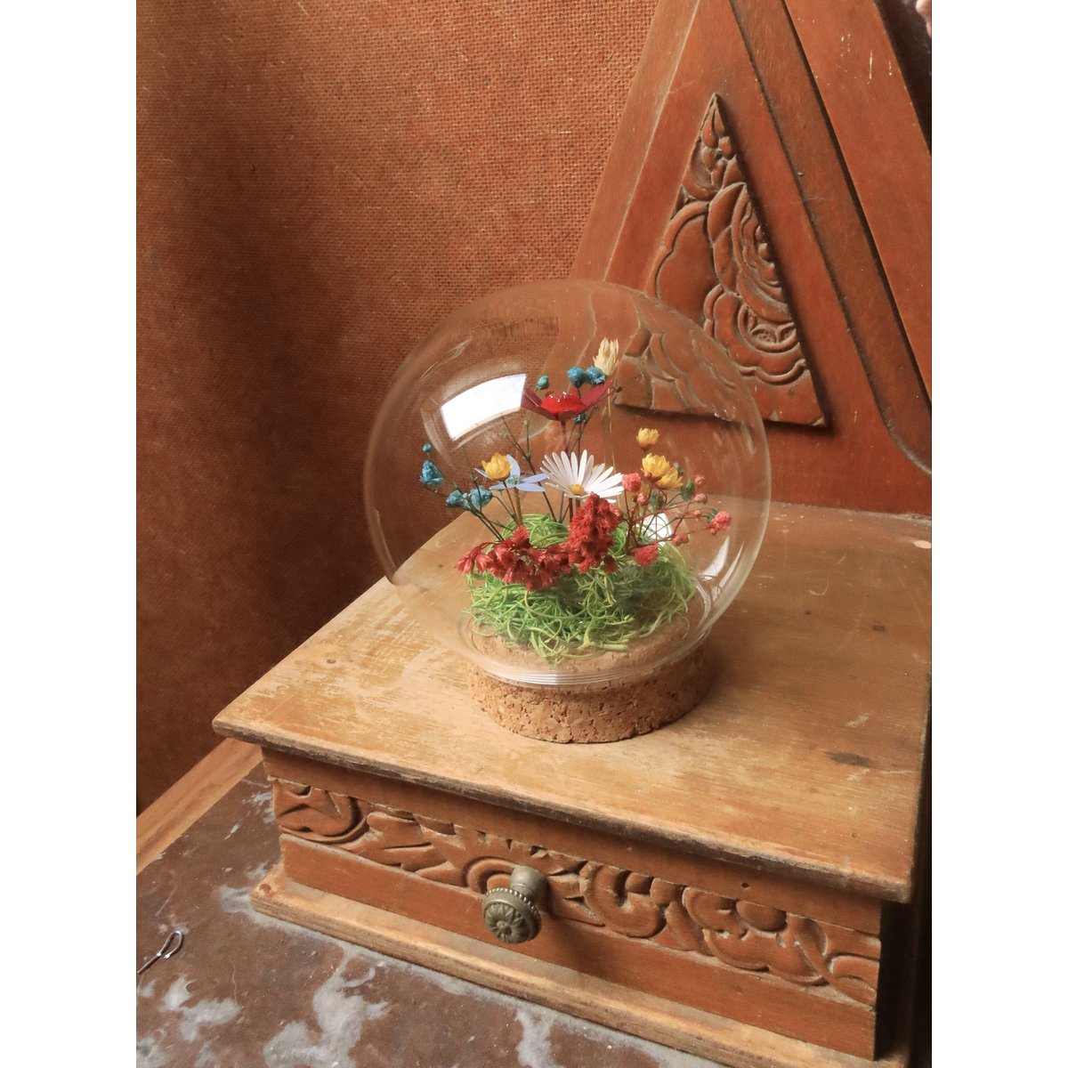 Campana de flores secas (burbuja de jardín (9 cm))