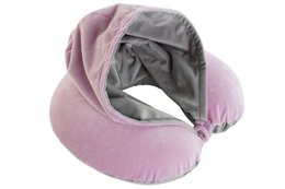 COJIN VIAJE POLIESTER 30X10X32 CAPUCHA ROSA RC208036