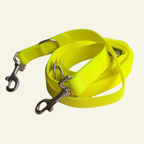 Waterproof multi-position leash Fluorescent yellow