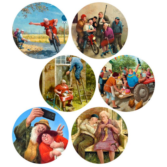 6 Coasters - 6 Images, Marius van Dokkum