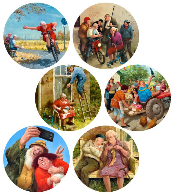 6 Coasters - 6 Images, Marius van Dokkum